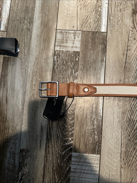 rag & bone Cognac Leather Belt with Silver Buckle main image 4